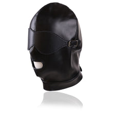 Load image into Gallery viewer, Mouth Open Bondage PU Hood with Blindfold