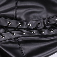 Load image into Gallery viewer, Mouth Open Bondage PU Hood with Blindfold