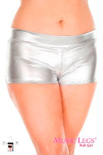 Load image into Gallery viewer, Music Legs - Metallic Banded Waist Booty Shorts - Plus Size
