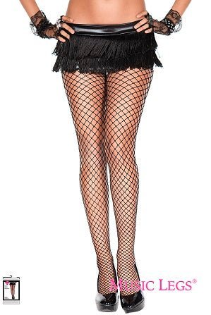 Music Legs - Spandex Mini Diamond Net Pantyhose - One Size - divasdenau