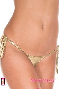 Music Legs - Metallic Tie Side G String - divasdenau