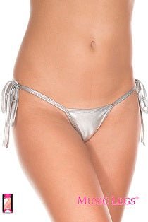 Music Legs - Metallic Tie Side G String - divasdenau