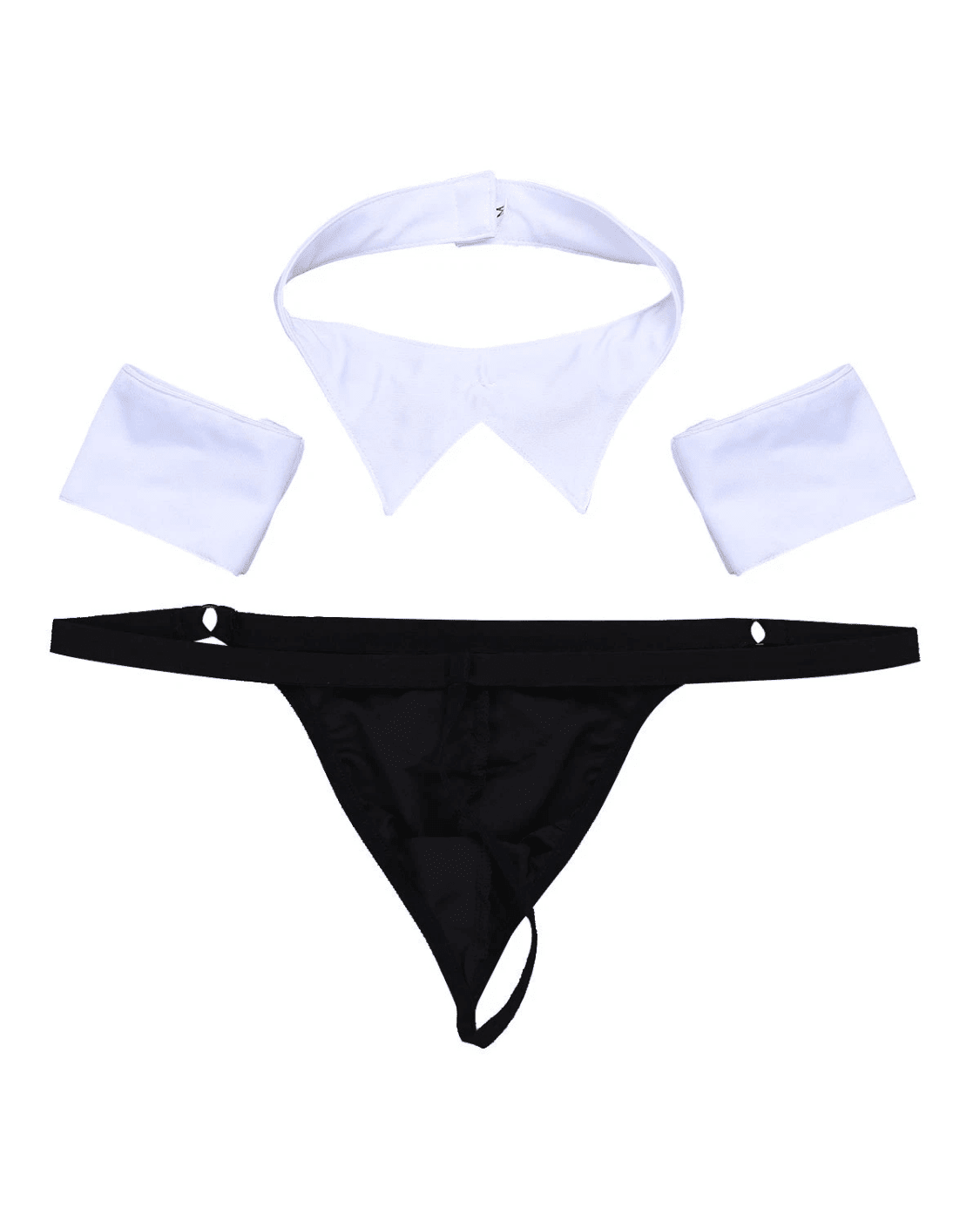 Men’s 4pc Tuxedo Collar/Cuffs & G-String - divasdenau