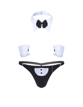 Load image into Gallery viewer, Men’s 4pc Tuxedo Collar/Cuffs&amp;G - String - divasdenau