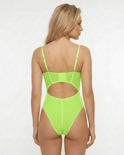 Load image into Gallery viewer, Love in Leather - Teddy with Silver Chain Straps - Green