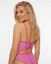 Load image into Gallery viewer, Love in Leather - Teddy with Gold Chain Straps - Pink