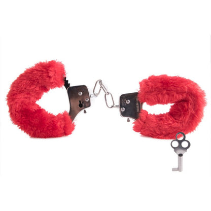 Red Furry Love Cuffs - divasdenau