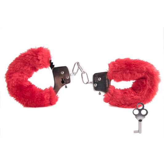 Red Furry Love Cuffs - divasdenau