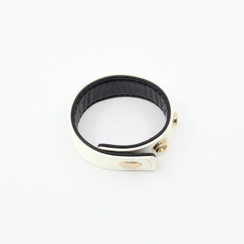 Love in Leather - Faux Leather Glowing Penis Strap - White