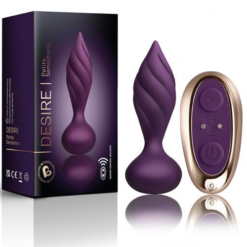 Rocks Off - Petite Sensations - Desire Remote Control Plug - Purple - divasdenau