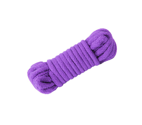Love in Leather - Cotton Bondage Rope - 10M Purple