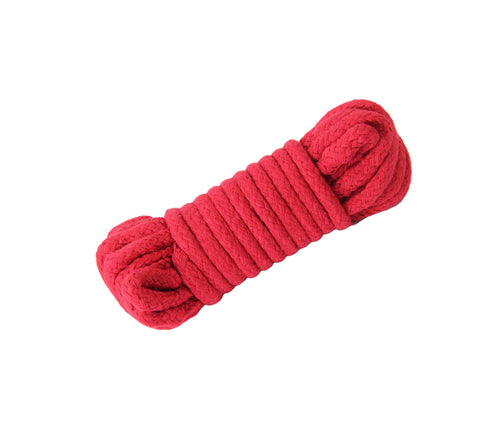 Love in Leather - Cotton Bondage Rope - 10M Red