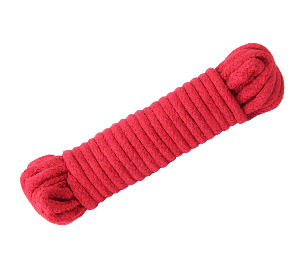Love in Leather - Cotton Bondage Rope - 20M Red