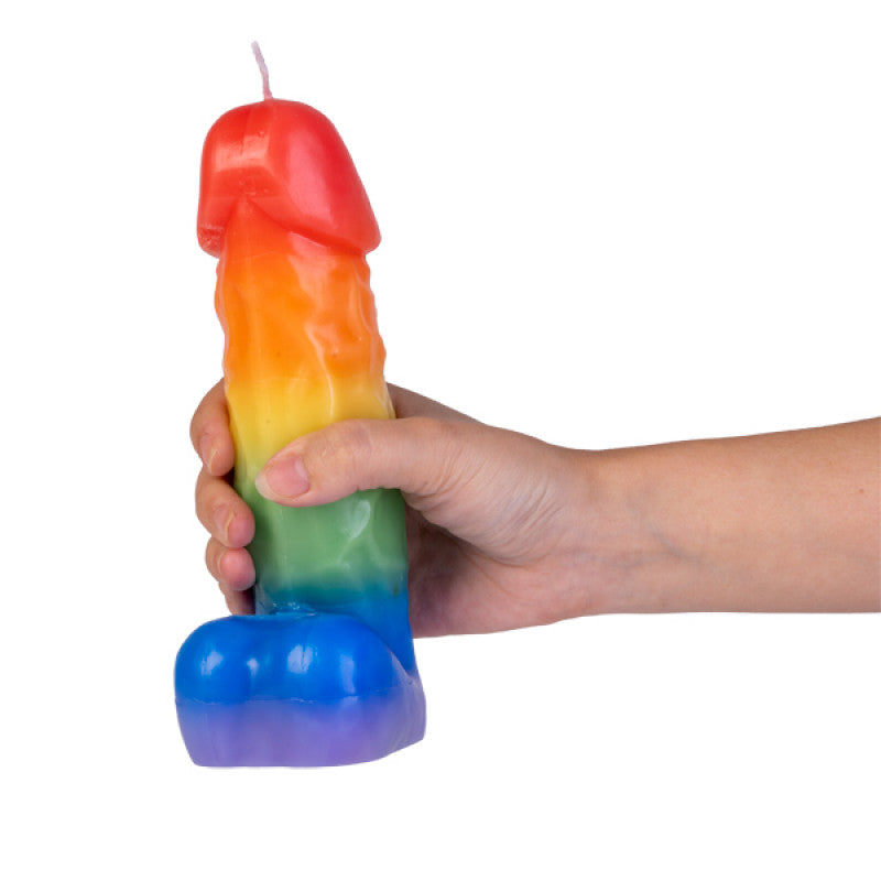 Rainbow Willy Candle