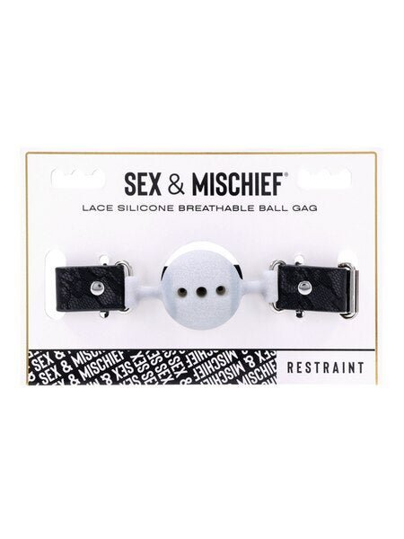 Sex And Mischief - Lace - Silicone Breathable Ball Gag - divasdenau