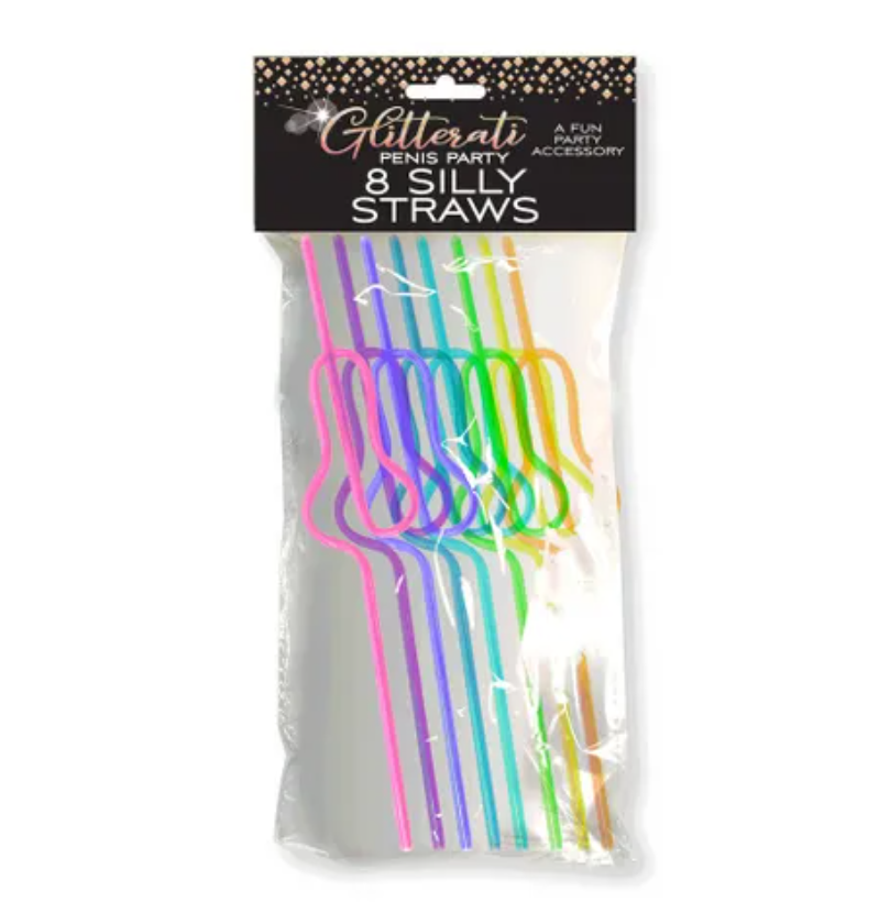 Glitterati - Penis Silly Straws - 8 Pack - divasdenau