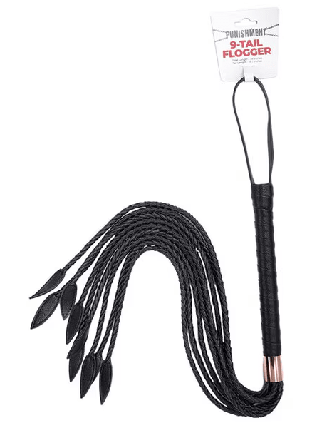 Punishment 9 Tail Flogger - Rose Gold - divasdenau