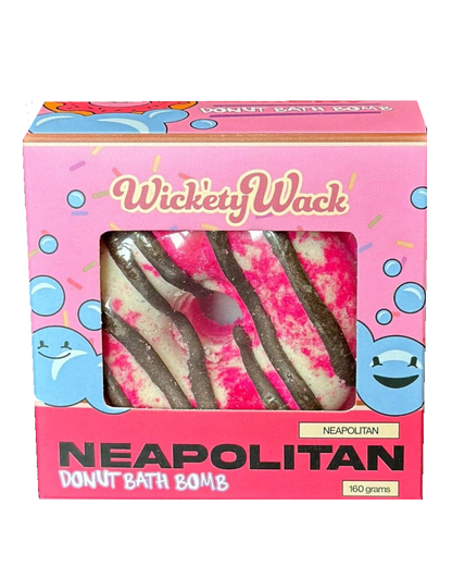 Wick’ety Wack - Neapolitan Donut Bath Bomb - divasdenau