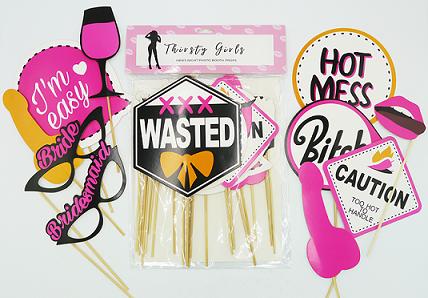 Thirsty Girls - Hen's Night Photo Booth Props - divasdenau