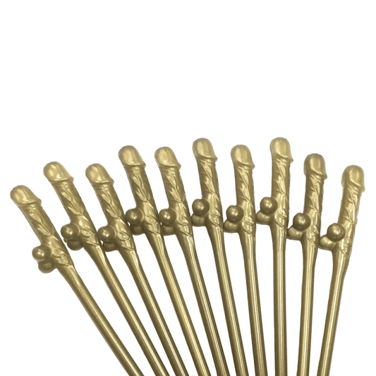 Willy Sippy Straws - Gold - 10 Pack - divasdenau
