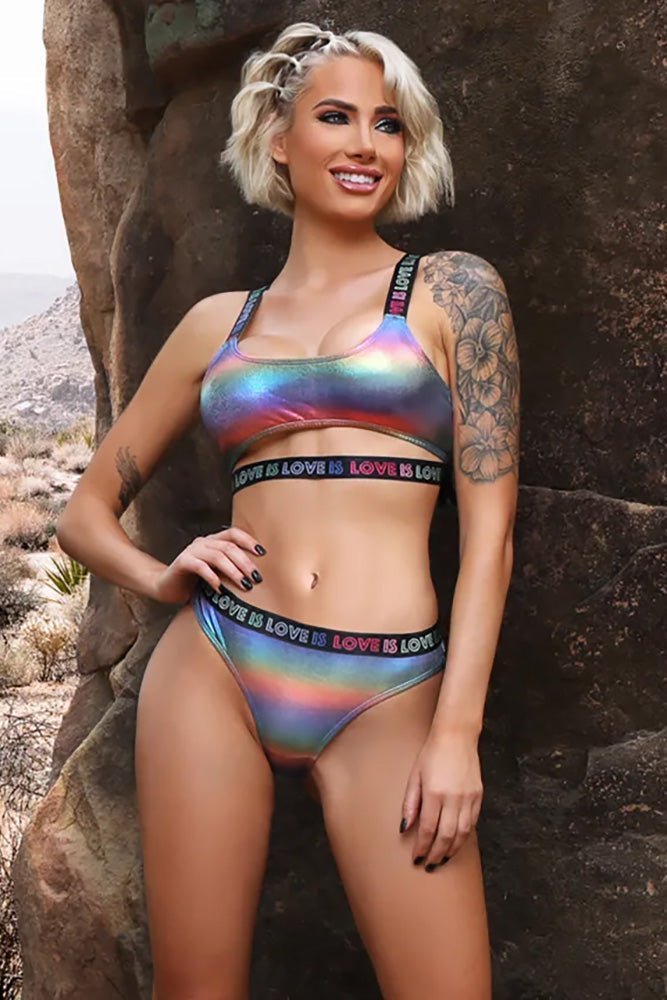 Vibes - 'Love Is Love' Crop Top and Panty - divasdenau