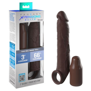 Fantasy X-tensions - Extender With Ball Strap - 3" - Brown