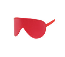 Load image into Gallery viewer, Berlin Baby - Faux Leather Blindfold with Faux Fur Lining - Red