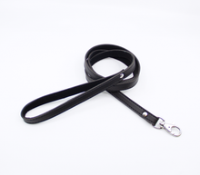 Load image into Gallery viewer, Berlin Baby - Faux Leather Collar &amp; Lead with Fur Lining - Black