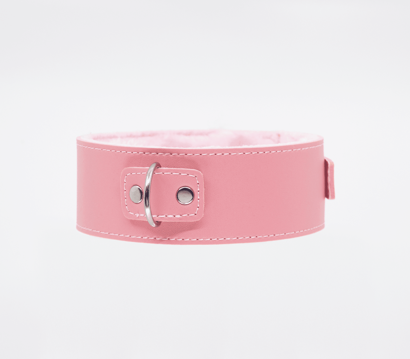 Berlin Baby - Faux Leather Collar & Lead with Fur Lining - Pink - divasdenau