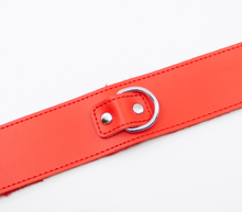 Load image into Gallery viewer, Berlin Baby - Faux Leather Collar &amp; Lead with Fur Lining - Red