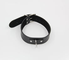 Load image into Gallery viewer, Unlined Faux Leather Collar &amp; Lead - Black