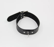 Load image into Gallery viewer, Berlin Baby - Unlined Faux Leather Collar &amp; Lead - Black