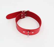 Load image into Gallery viewer, Berlin Baby - Unlined Faux Leather Collar - Red