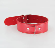 Load image into Gallery viewer, Berlin Baby - Unlined Faux Leather Collar - Red