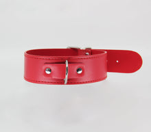 Load image into Gallery viewer, Berlin Baby - Unlined Faux Leather Collar - Red
