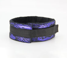Load image into Gallery viewer, Satin Collar &amp; Lead With Lace Overlay - Purple