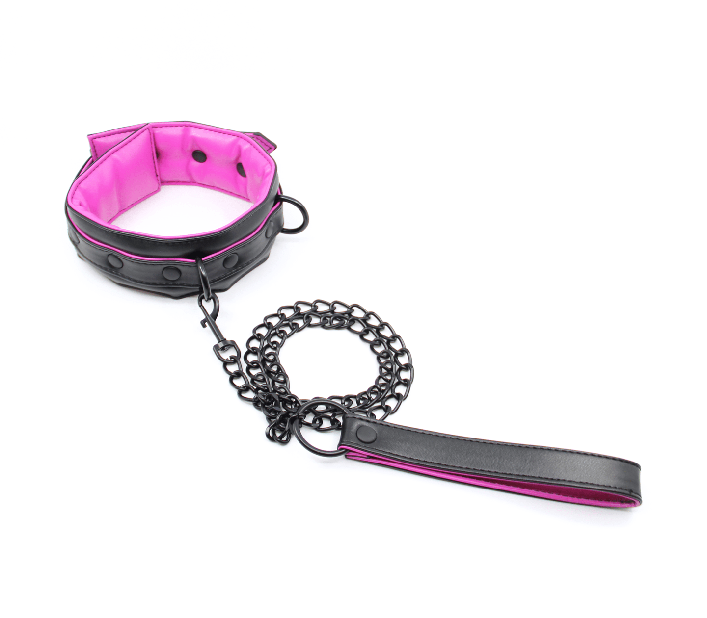 Berlin Baby - Padded Collar And Lead - Black And Pink - divasdenau