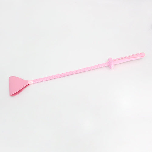 Berlin Baby - Faux Leather Braided Crop with Wrist Strap - Pink