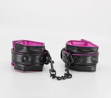 Load image into Gallery viewer, Berlin Baby - Padded Cuffs - Black And Pink