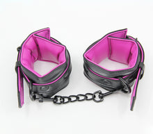 Load image into Gallery viewer, Berlin Baby - Padded Cuffs - Black And Pink