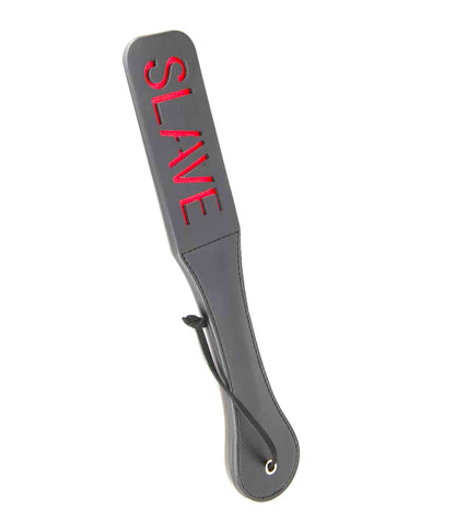 Berlin Baby - Faux Leather Paddle 'Slave' Imprint - Red & Black - divasdenau
