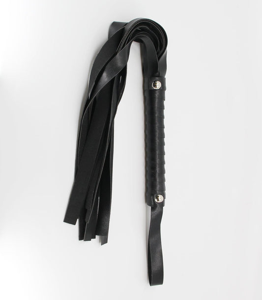 Berlin Baby - PU Leather Whip with Wrist Strap - Black - divasdenau