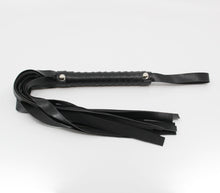 Load image into Gallery viewer, PU Leather Whip with Wrist Strap - Black