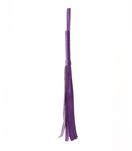 PU Leather Whip with Wrist Strap - Purple