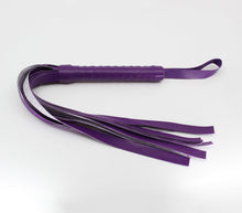 Load image into Gallery viewer, PU Leather Whip with Wrist Strap - Purple