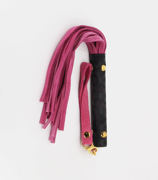 Berlin Baby - Mini Faux Suede Whip with Detachable Wrist Strap - Pink - divasdenau