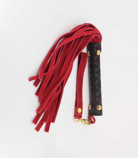 Berlin Baby - Mini Faux Suede Whip with Detachable Wrist Strap - Red - divasdenau