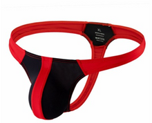 Load image into Gallery viewer, Men’s Color-Block Thong - Black