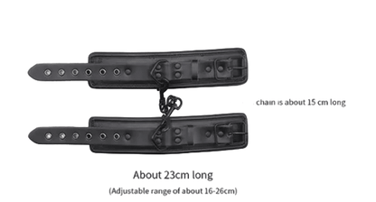 Sponge Leather Cuffs - Black & Black Hardware - divasdenau