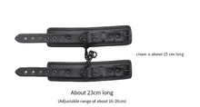 Load image into Gallery viewer, Sponge Leather Cuffs - Black &amp; Black Hardware